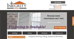 Desktop Screenshot of integrityroofingllc.com