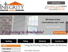 Tablet Screenshot of integrityroofingllc.com